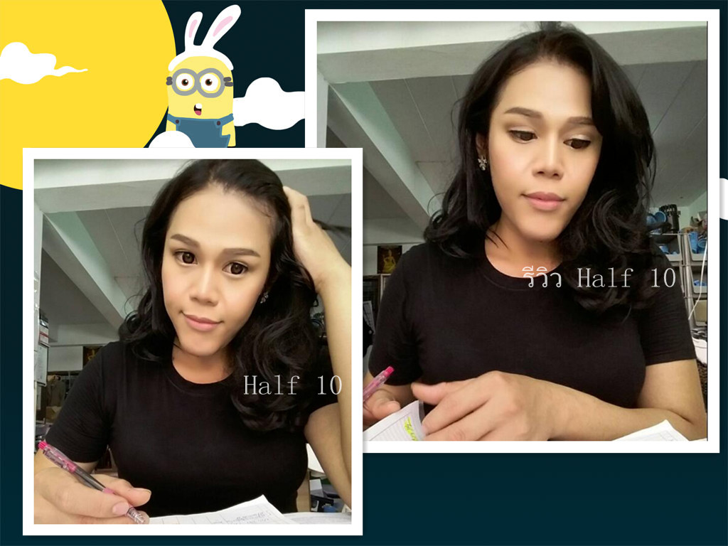 Half 10 วิกครึ่งหัว ปลายลอน คลุมเลยไหล่ ทรงสวยมากคะ ( ทรงผมเเละเส้นผมเหมือนจริงเกือบ 100% )