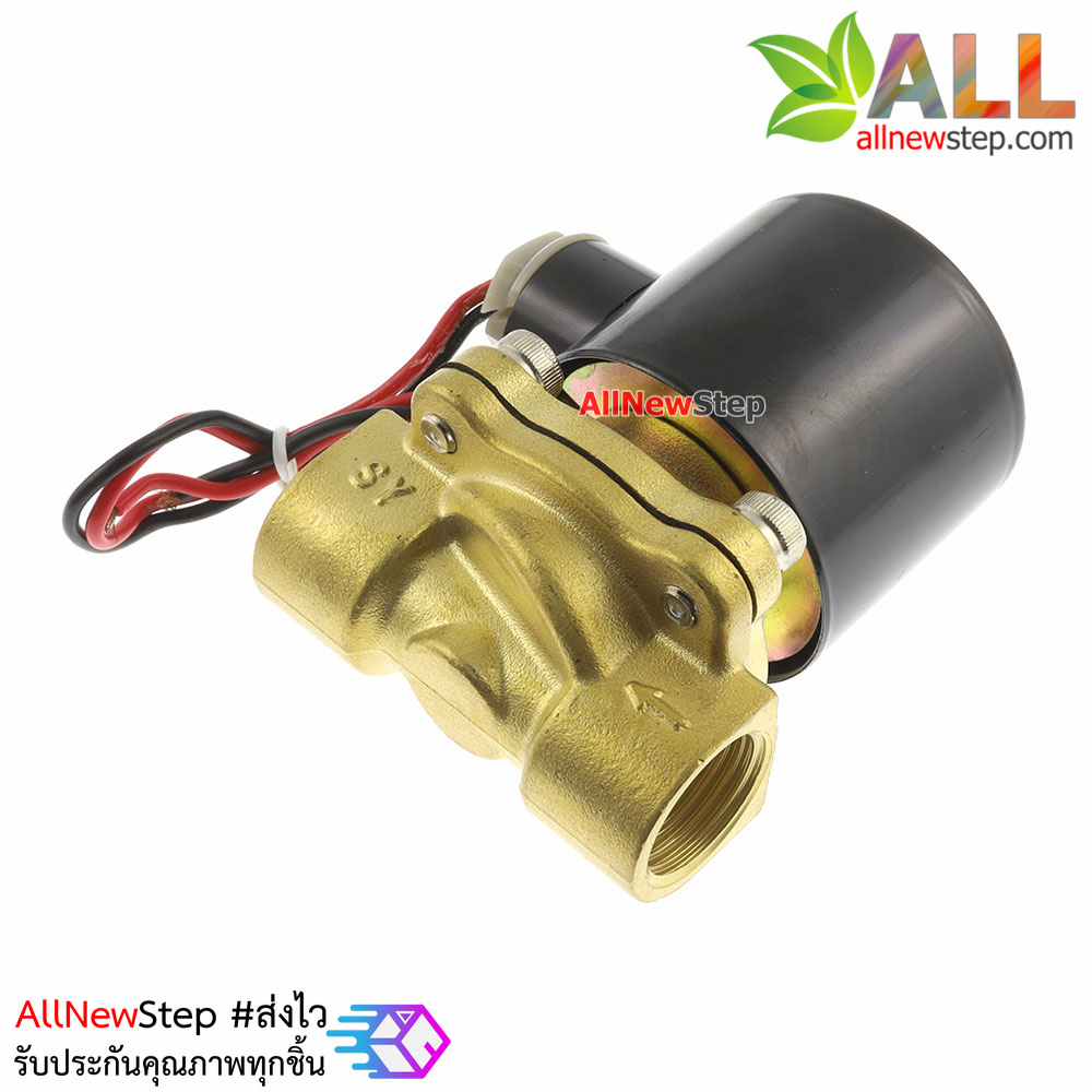 Solenoid Valve โซลินอยวาล์ว ทองเหลือง สองทาง รุ่น 2W-160-15 AC ขนาด 4 หุน 12V