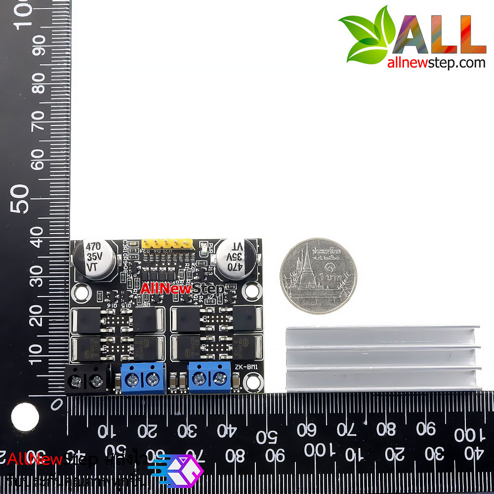 บอร์ดขับมอเตอร์ 2 ช่อง 10A DC motor drive module PWM speed dimming 3-18V