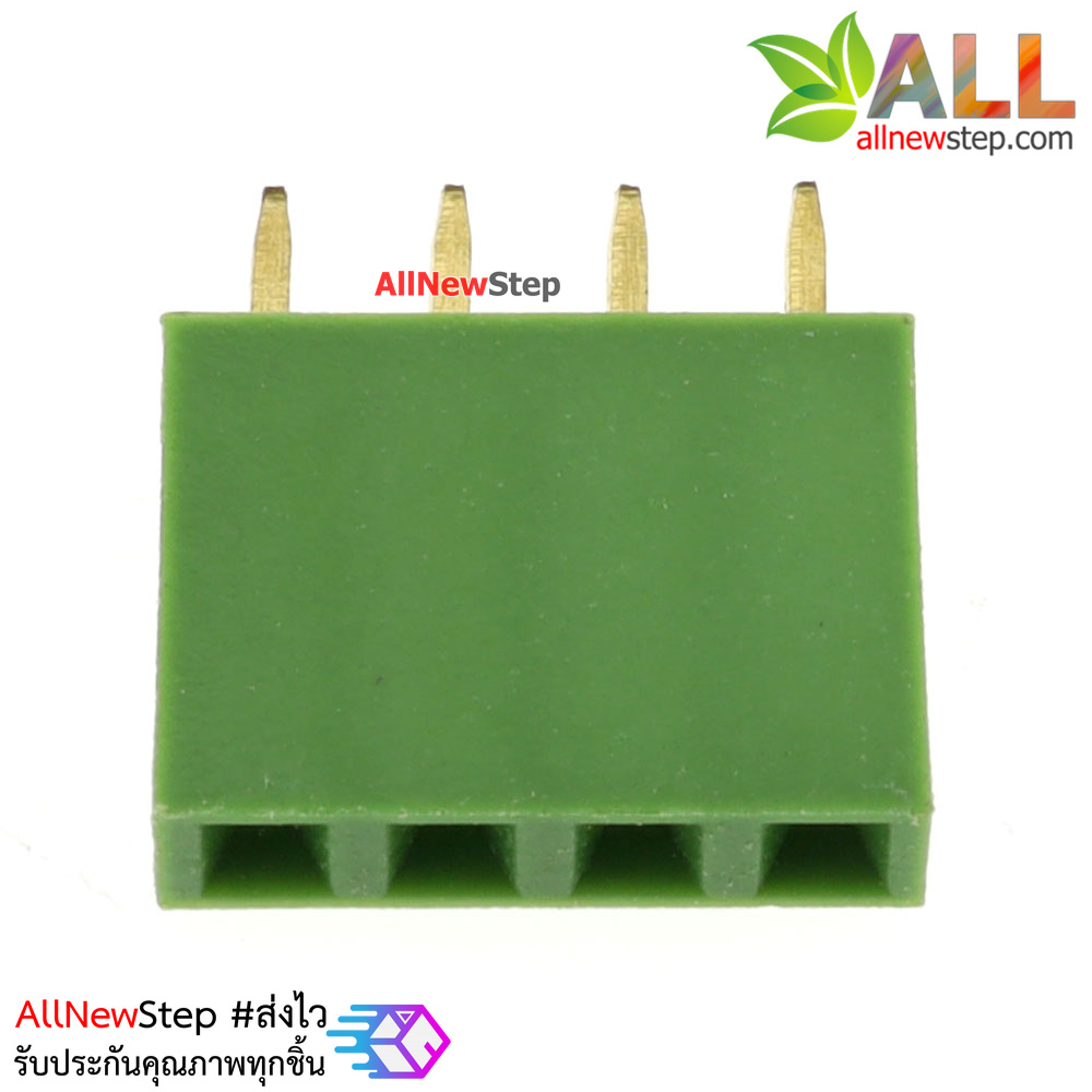 Pin header Female Header Single Row 2.54mm 4p Pin1x4 สีเขียว