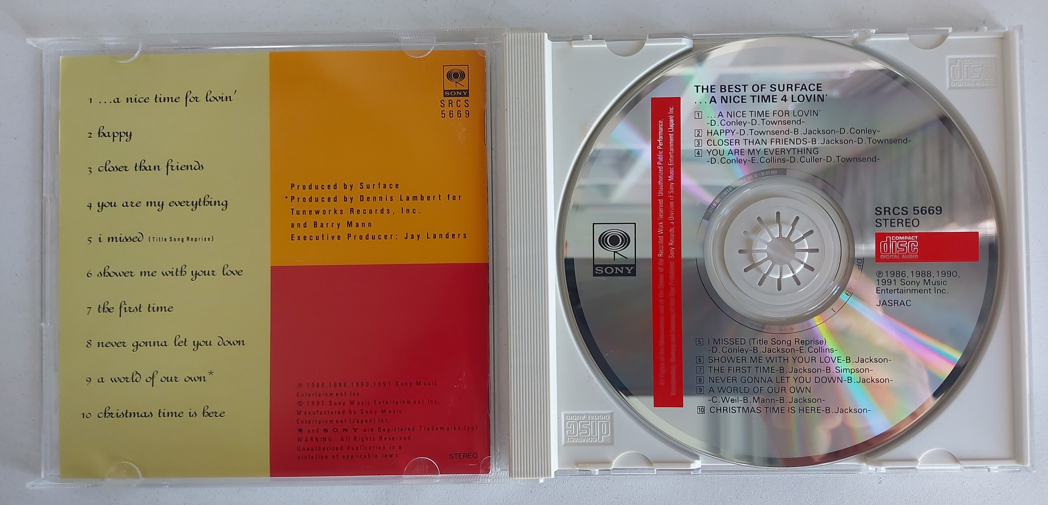 Used CD,Surface - The Best Surface A Nice Time for Loving (A)(1991)(Japan)