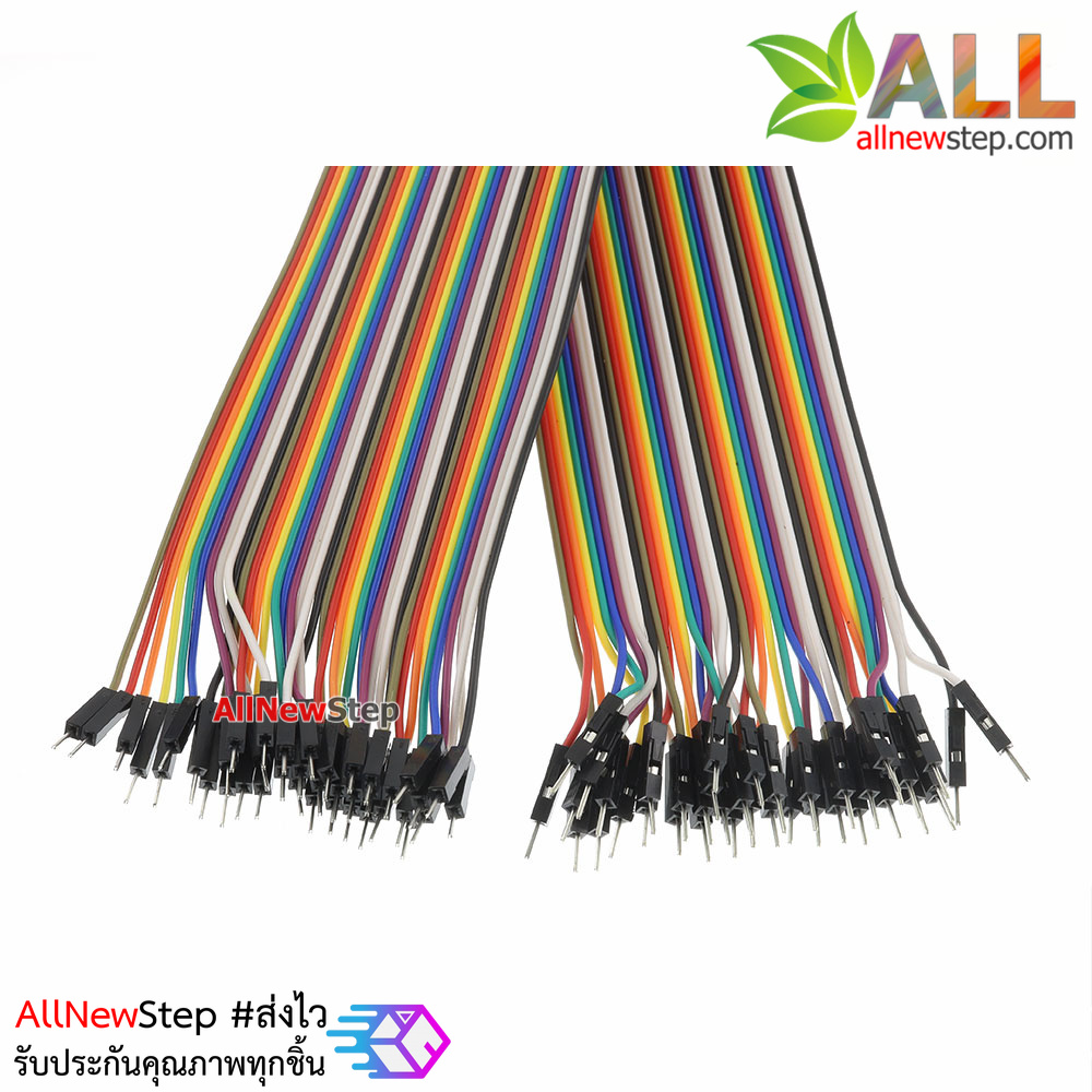 สาย ไฟจัมเปอร์ ผู้-ผู้ ยาว 40cm. จำนวน 40 เส้น