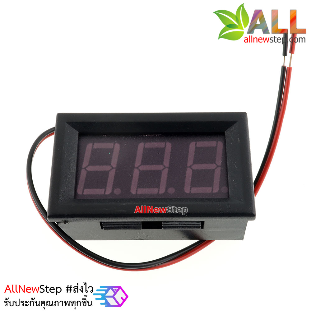 LED Voltage Meter Mini Digital Voltmeter DC 5-28V สีแดง