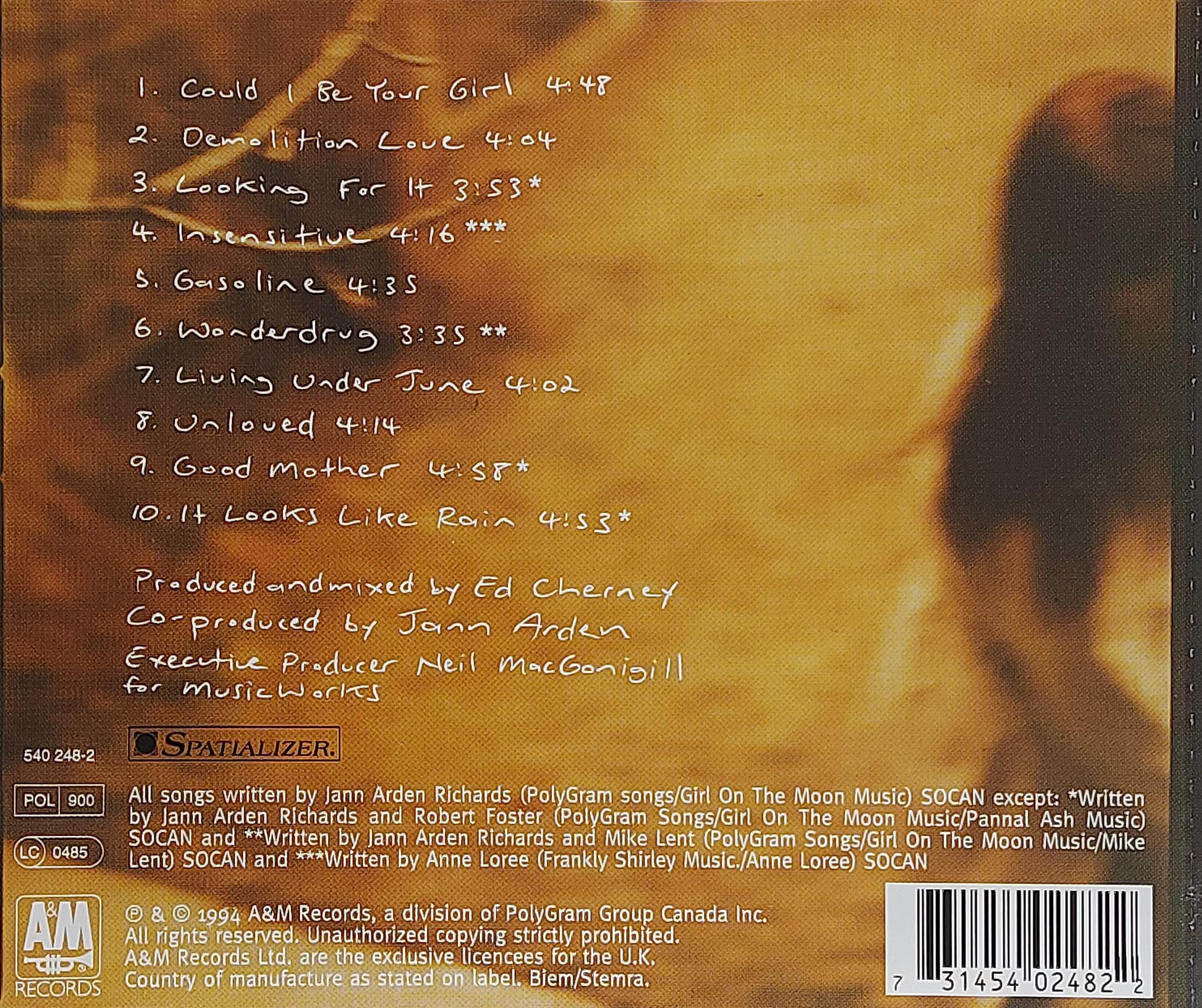 Used CD,Jann Arden - Living Under June (B)(1994)