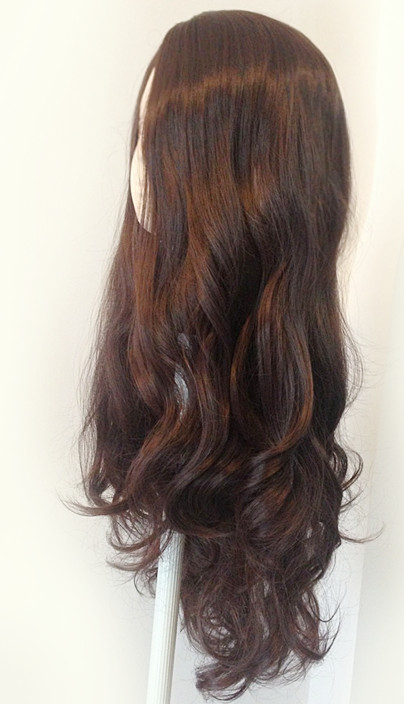 C1121 วิกผมลอนยาวเเสกข้าง เห็นหนังศรีษะ