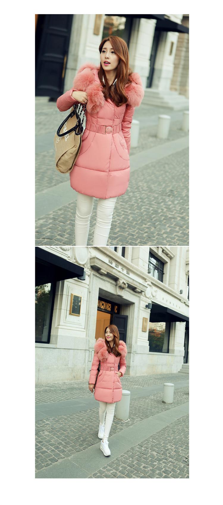 ***พร้อมส่ง size S***เสื้อโค้ทกันหนาวสีชมพูบรรจุ cotton แขนยาว รอบฮู๊ดตกแต่งขนเฟอร์ปอมๆล้อมรอบ ติดซิปด้านหน้า คาดเข็มขัดได้ สวยเหมือนแบบค่ะ