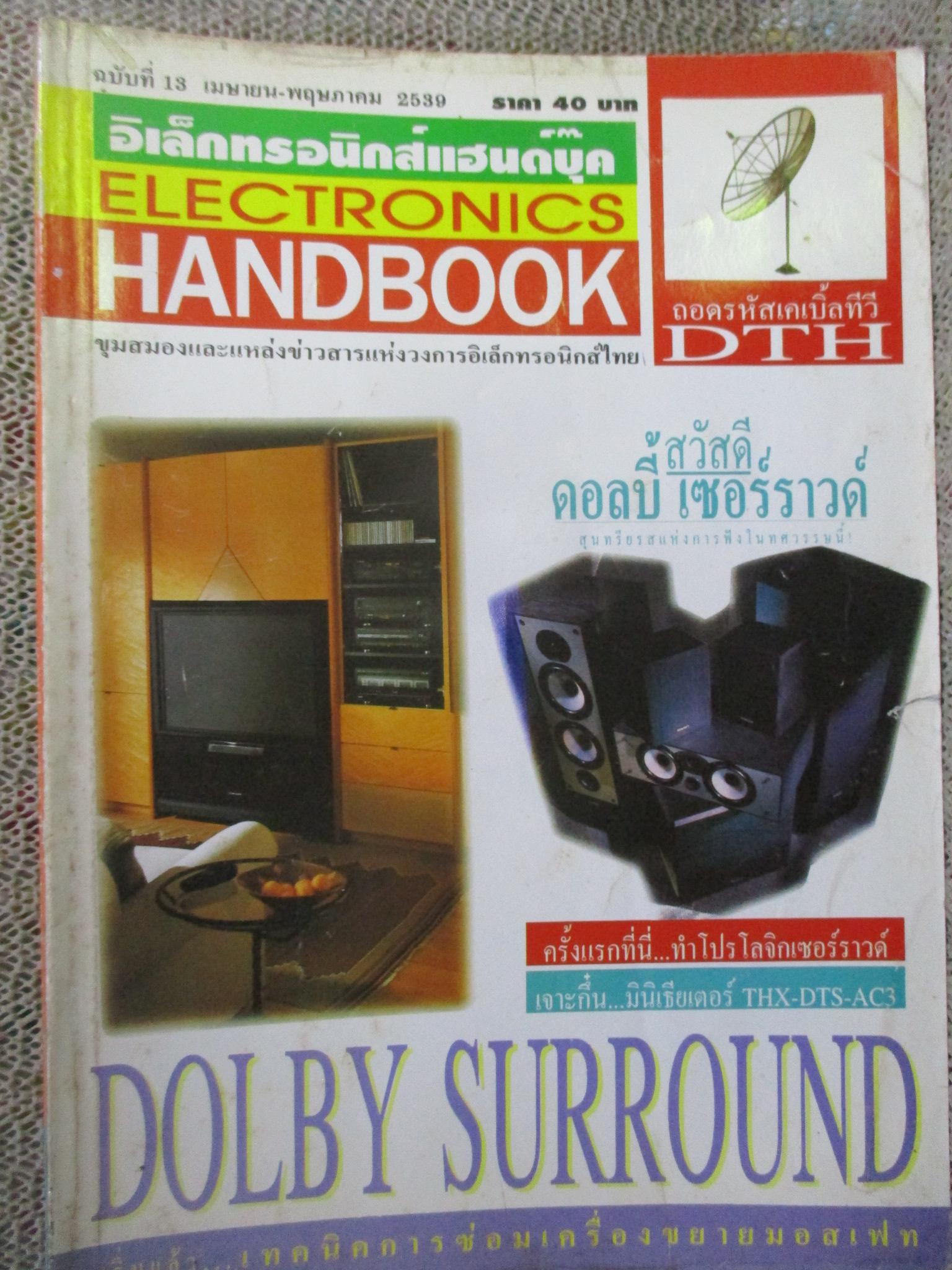 ELECTRONICS HANDBOOK อิเล็กทรอนิกส์แฮนด์บุ๊ค เล่ม13 ปี2539 / หน้าปกช้ำหน่อย