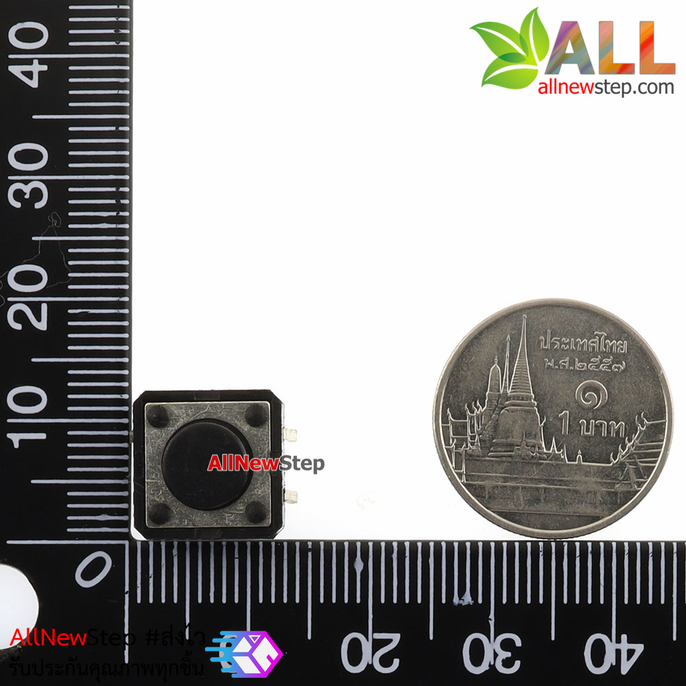 ไมโครสวิตช์ กดติดปล่อยดับ ขนาด 12x12x7mm Micro switch tact switch button switch