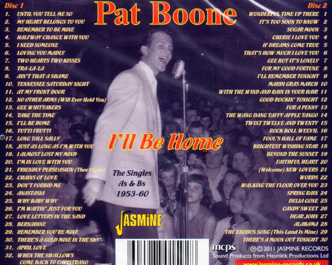 CD,Pat Boone - I'll Be Home - The Singles As & Bs 1953 -1960 (2CD)(Czech)(Hi-End Audio)