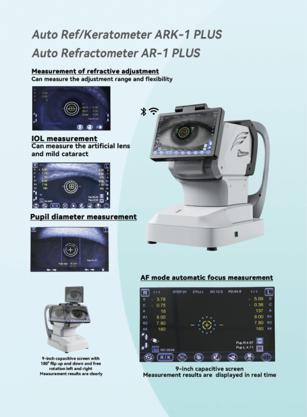 Auto Ref/Keratometer ARK-1 PLUS Auto Refractometer AR-1 PLUS