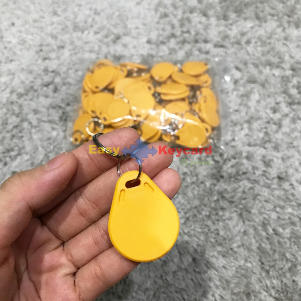 พวงกุญเเจคีย์การ์ด Keytag (เเบบหยดน้ำ ชนิด Mifare 13.56 Mhz.)