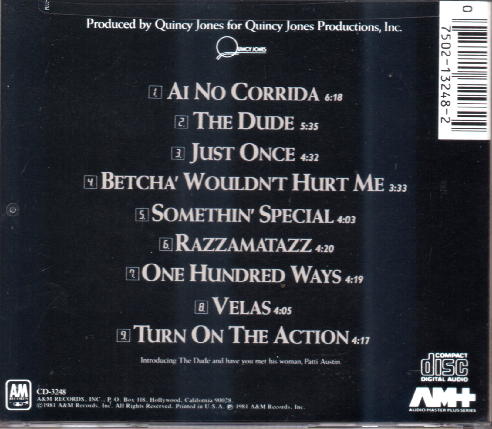 CD,Quincy Jones - The Dude (1981)(USA)