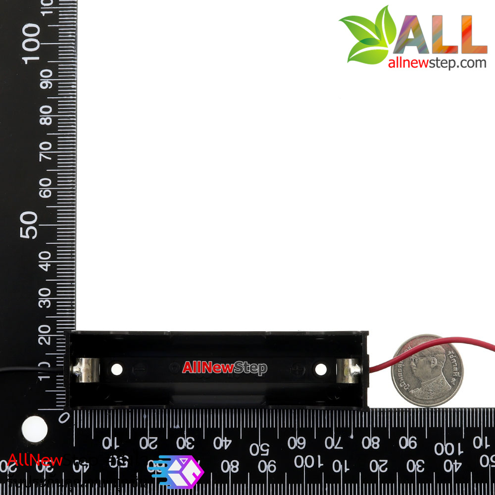 รางถ่าน 18650 จำนวน 1 ก้อน พร้อมสายไฟ