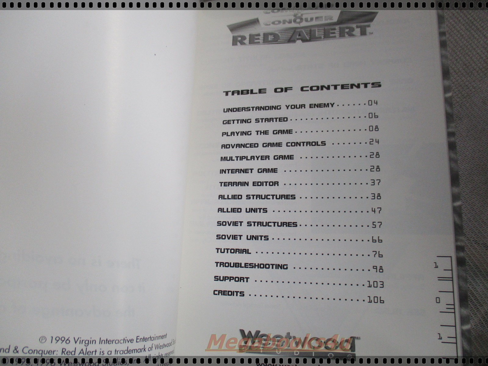 คู่มือเฉลยเกมส์ COMMAND & CONQUER RED ALERT FIELD MANUAL ฉบับภาษาอังกฤษ