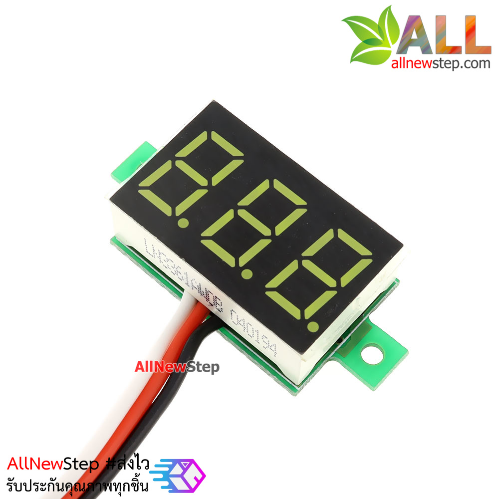 ดิจิตอล โวลต์มิเตอร์ 0 ถึง100 โวลต์ จอขนาด 0.36 สีขาว Mini 3 Digital 0.36 LED DC 0 ถึง 100 V Volt Voltage Meter Valtmeter 3-28V Power Supply