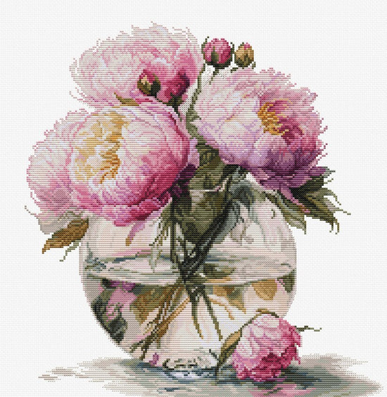 Luca-S ชุดปักครอสติช Bouquet of Peonies