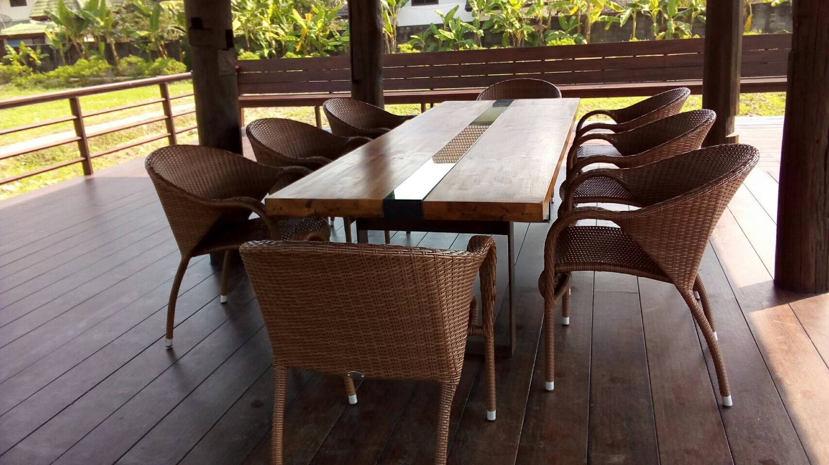 ชุดรับประทานอาหารหวาย ชุดโตีะเก้าอี้ทานข้าว โต๊ะกาแฟ coffee table โต๊ะทานข้าวหวายเทียม เฟอร์นิเจอร์ห้องอาหาร ชุดโตีะห้องอาหาร โต๊ะรับประทานอาหาร 14