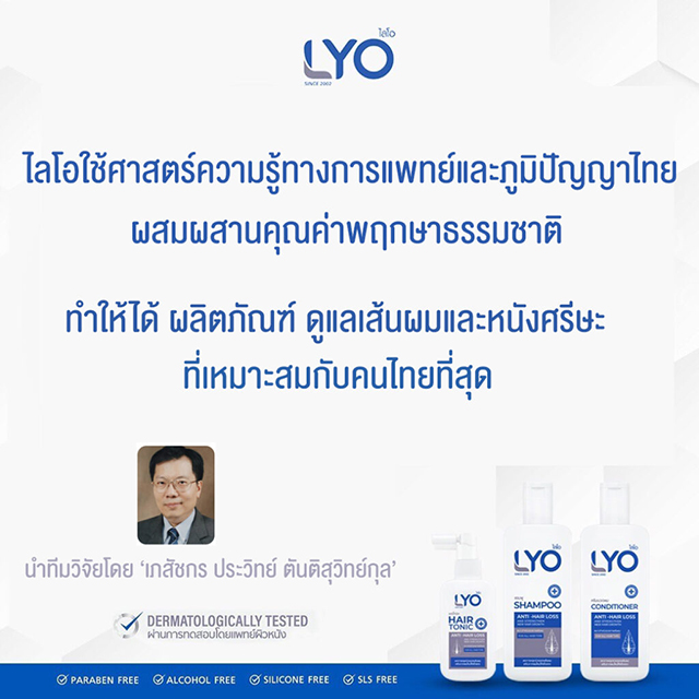 LYO ไลโอ ผลิตภัณฑ์ป้องกันผมร่วง หนุ่ม กรรชัย