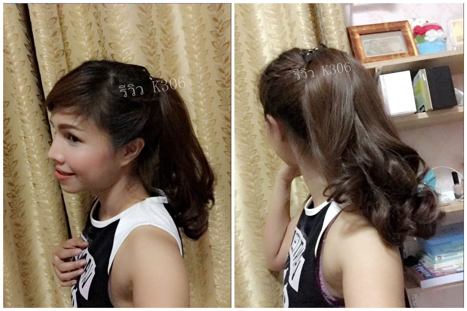 K306 หางม้า เเบบผูก จัดเเต่ง ให้เป็นสวอล หรือจะหวีให้ลอนคลายก็ได้ สวยเป๊ะเหมือนกัน