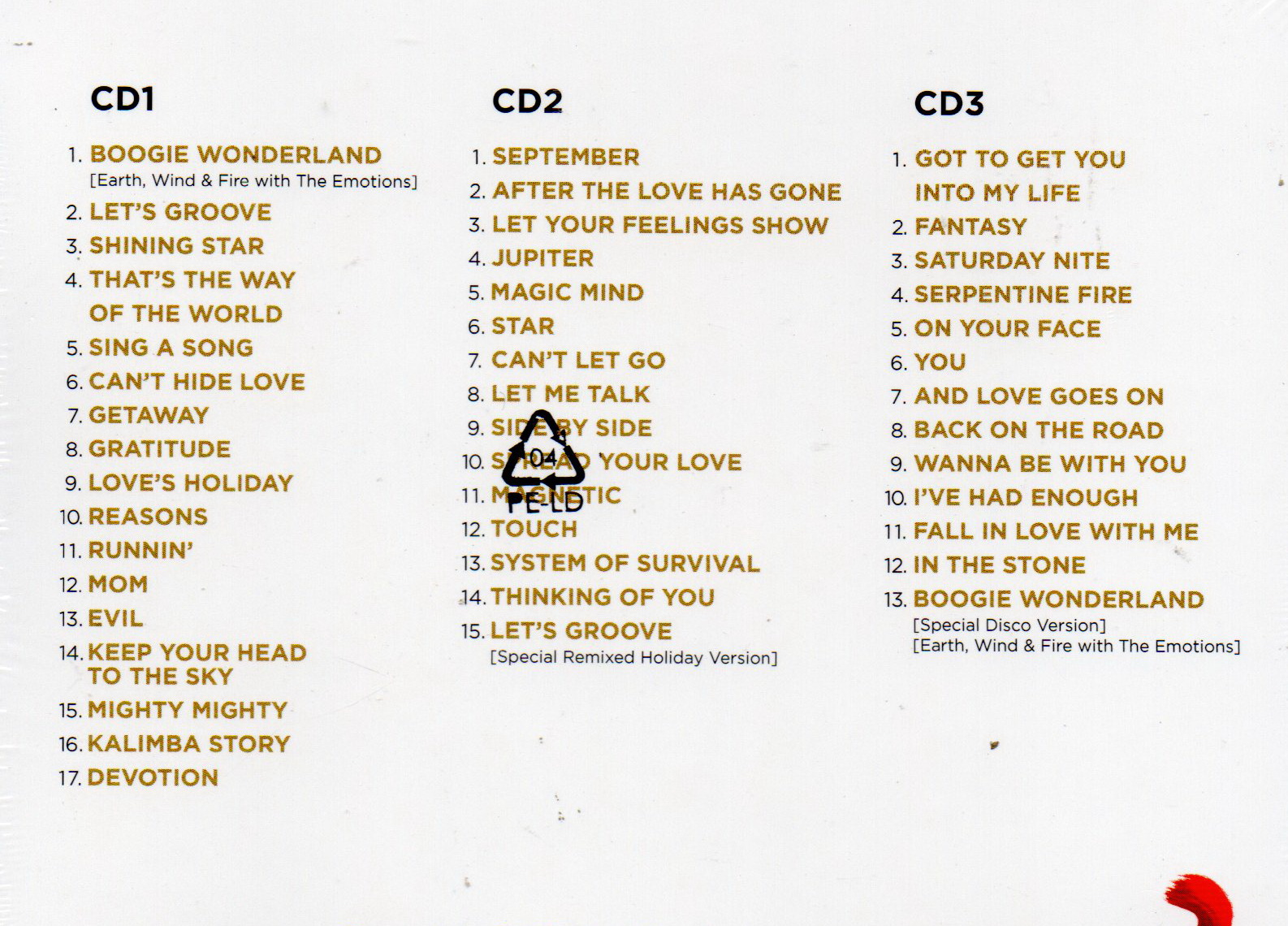 CD,Earth Wind & Fire - Gold (2020)(3CD)(EU)