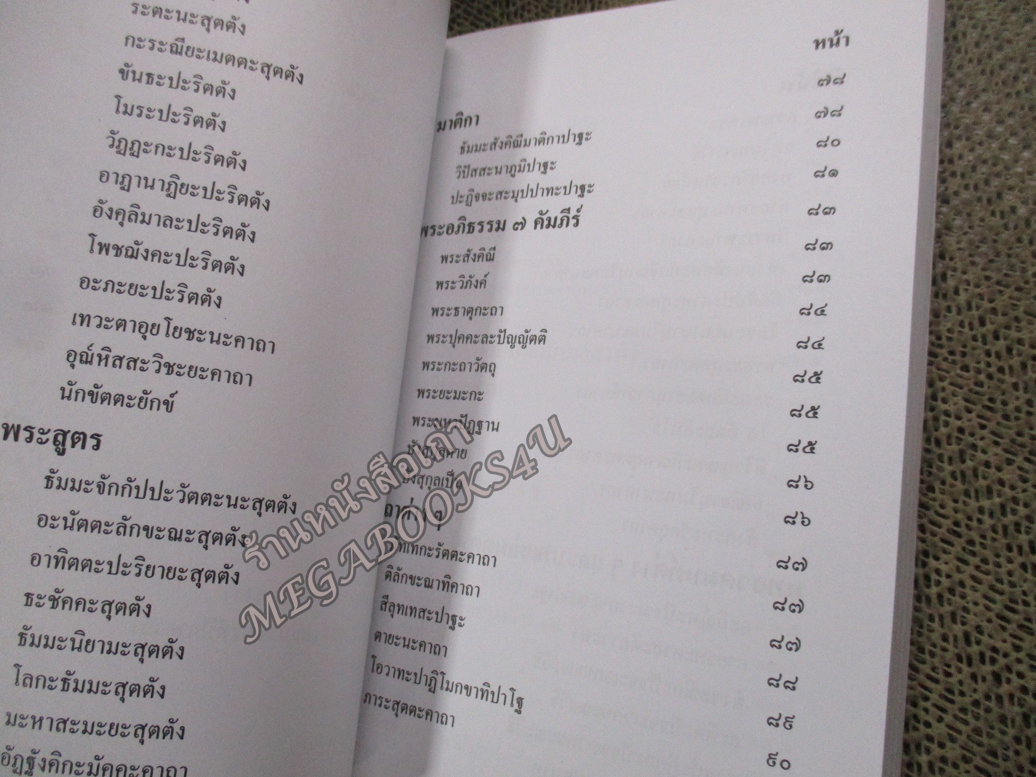 หนังสือสวดมนต์ อนุสรณ์ในงานพระราชทานเพลิงศพ พลตำรวจตรี สนอง ธีระสาสน์ ณ วัดพระศรีมหาธาตุวรมหาวิหาร