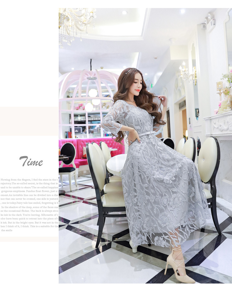 **หมดค่ะ** เดรสราตรียาวออกงานสุดหรู สีเทา แขนยาวสีส่วน ตัวชุดเป็นโปร่งแต่งด้วยดิ้นเล็กๆๆสีเงิน เป็นลวดลายดอกไม้ งานพรีเมียม สวยมากๆค่ะ