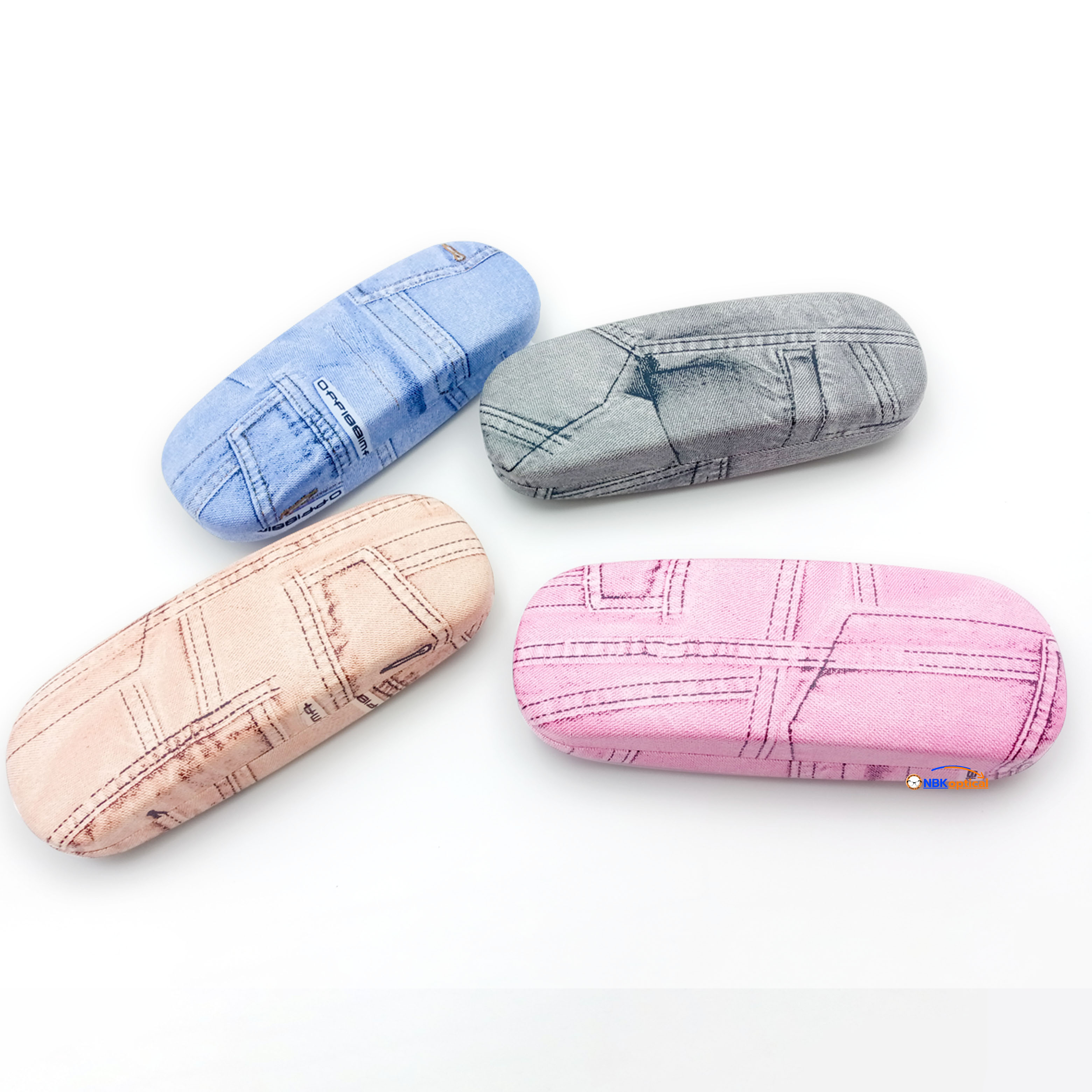 กล่องแว่นตาลายกางเกงยีนแฟชั่น