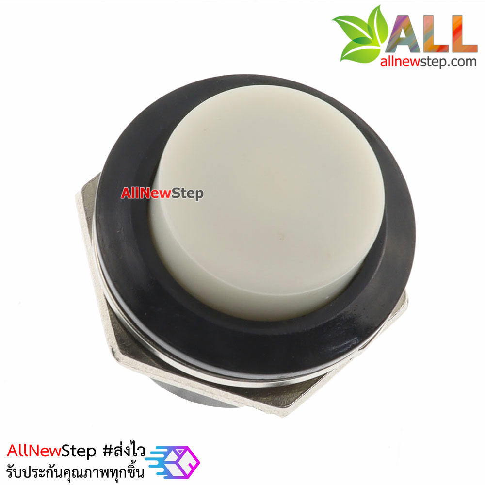 R13-507 push button switch 16mm round reset switch สวิตช์กดติดปล่อยดับสีขาว