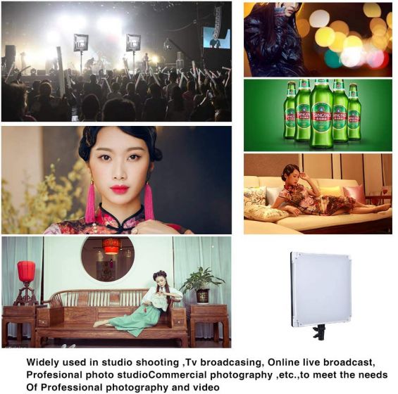 NiceFoto TC-668 RGB LED Video Light, Bi-Color Mode,360 LED Beads, 0-360 Full-Color Adjustment, CRI95+, LCD Display