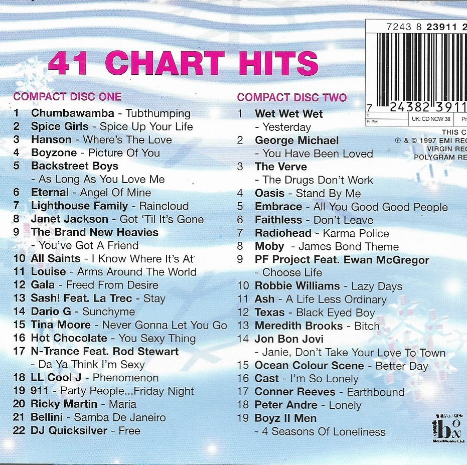 Used CD,Now 33 41 Top Chart Hits That's What I Call Music!(2CD) (B)(Various Artists)(1997)(UK)