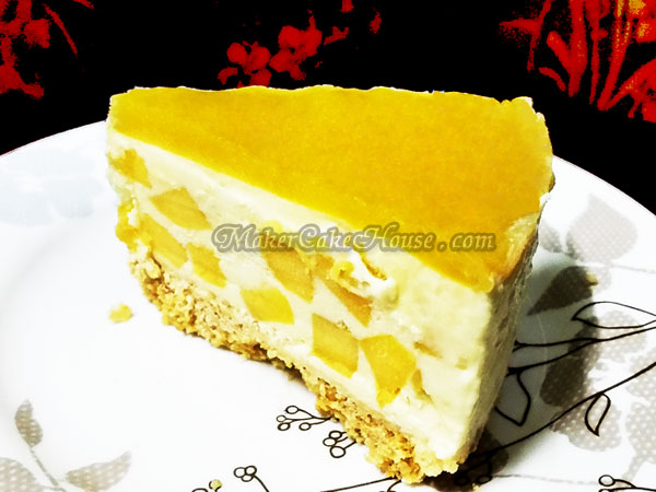สูตรและวิธีทำมะม่วงชีสเค้ก (Mango Cheesecake)