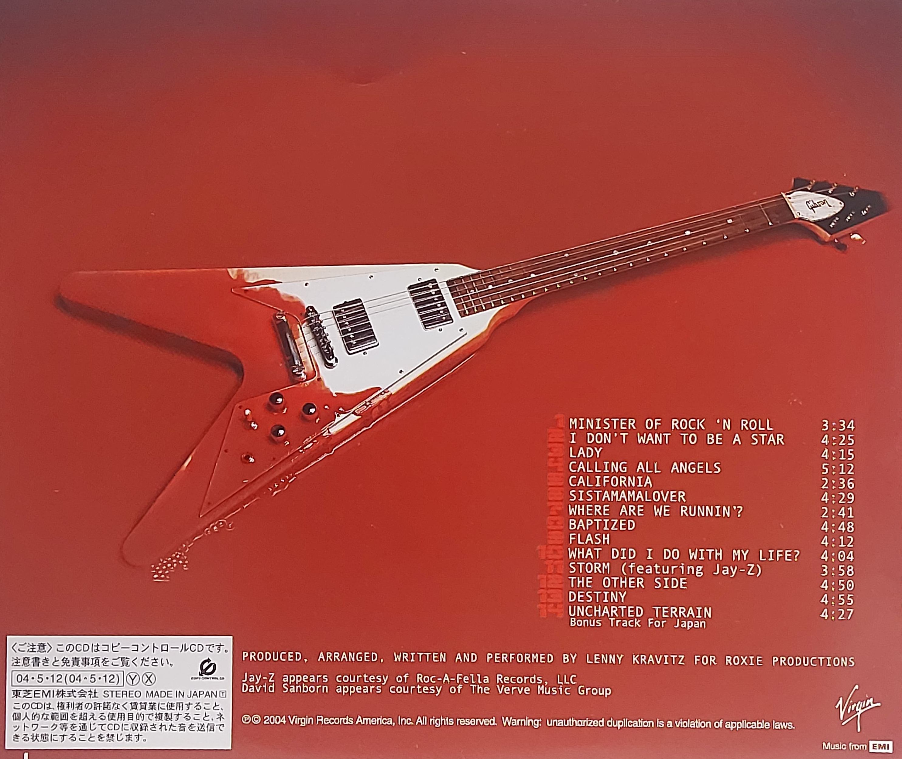 Used CD,Lenny Kravitz - Baptism (A+)(2004)(Japan)