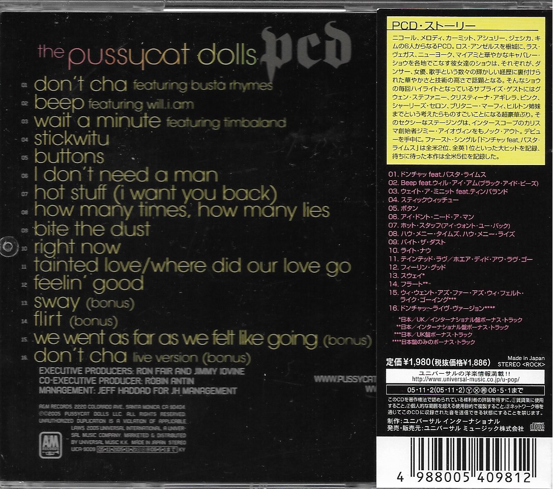 Used CD,The Pussycat Dolls - Doll Domination (A)(2005)(Japan)
