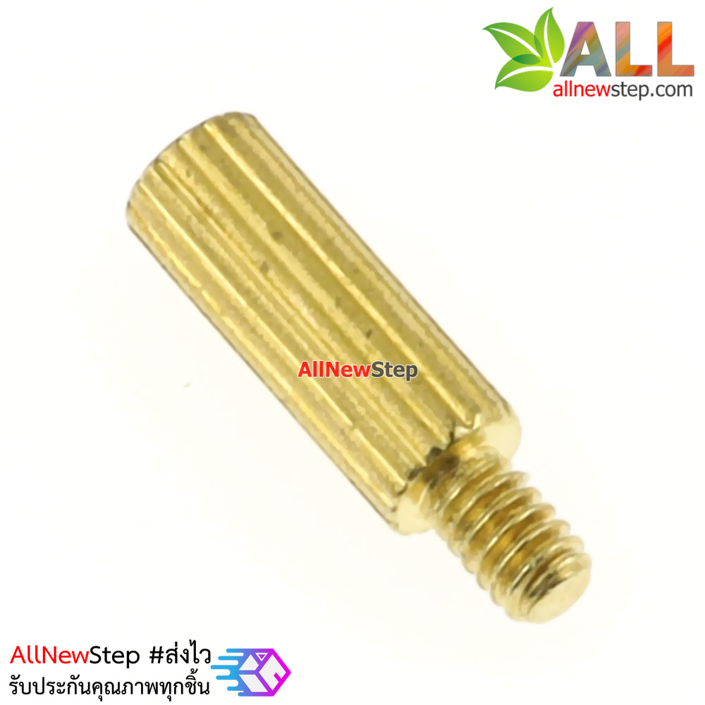 น็อตทองเหลือง NUT M2 ขนาด 8+3mm