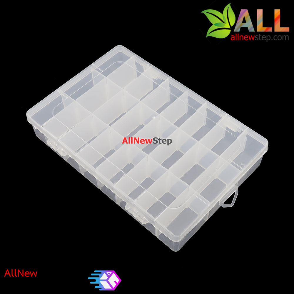 กล่องพลาสติกเก็บอุปกรณ์ 24 ช่อง ขนาด 190x125x35mm