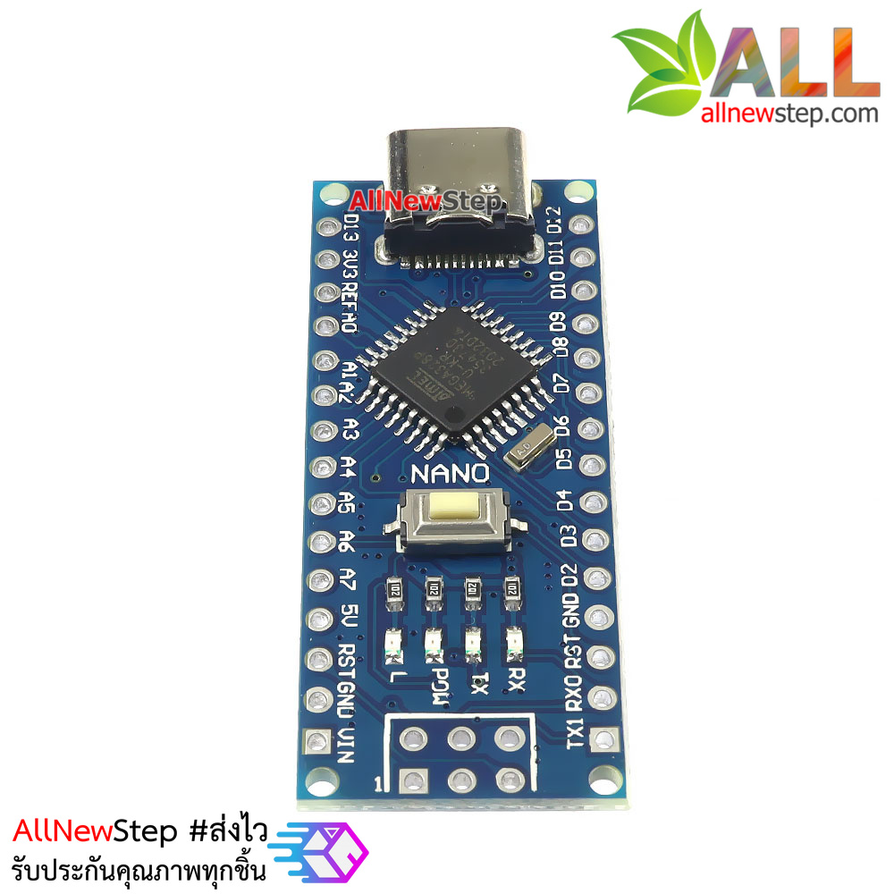 Nano 3.0 atmega328 type c รุ่นใหม่ CH340 หัวต่อแบบ type-c usb ยังไม่บัดกรีขา Arduino Compatible