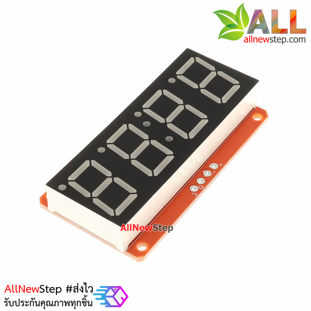 0.56 inch 4-bit 7 segment LED I2C driver HT16K33 จอ LED 4 หลัก 0.56 นิ้ว สีแดง ไดรเวอร์ HT16K33 สำหรับ Arduino