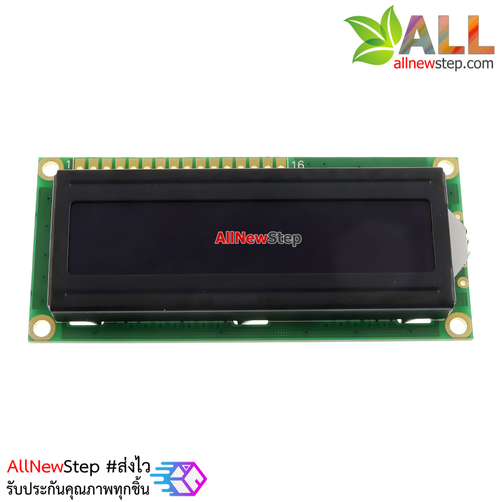 LCD Display 1602 LCD White Text Black Screen 16x2 LCD with backlight of the LCD screen จอ LCD สีขาวไฟแบ็คไลท์สีดำสำหรับ Arduino