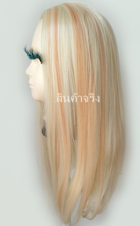 COS-208 วิกผมคอสเเสกกลาง ทรงเหมอืนเเบบ สีตามภาพถ่ายจริงคะ