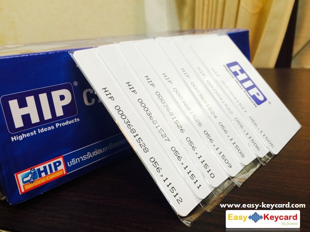 บัตรคีย์การ์ด Proximity 125Khz. (เเบบบาง) ยี่ห้อ HIP
