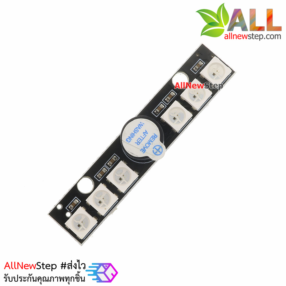 โมดูล RGB LED ws2812 6 ดวงพร้อมลำโพง buzzer WS2812B LED 5V Active Buzzer