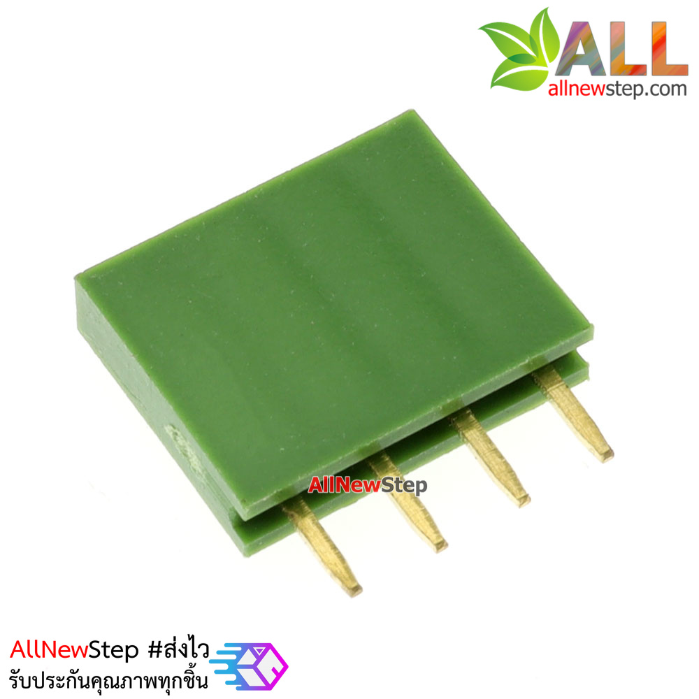 Pin header Female Header Single Row 2.54mm 4p Pin1x4 สีเขียว