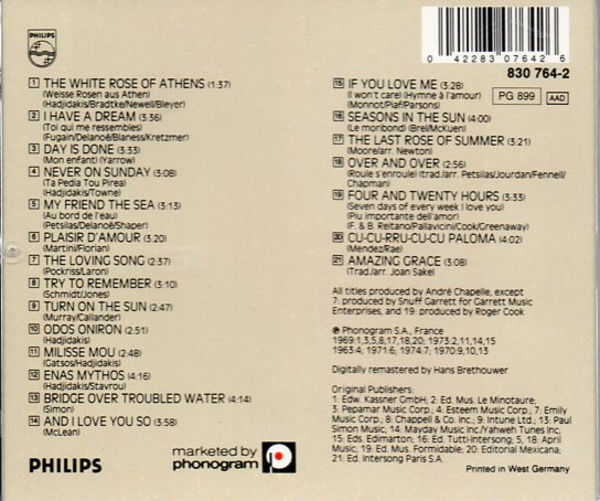 CD,Nana Mouskouri - passport(Germany)