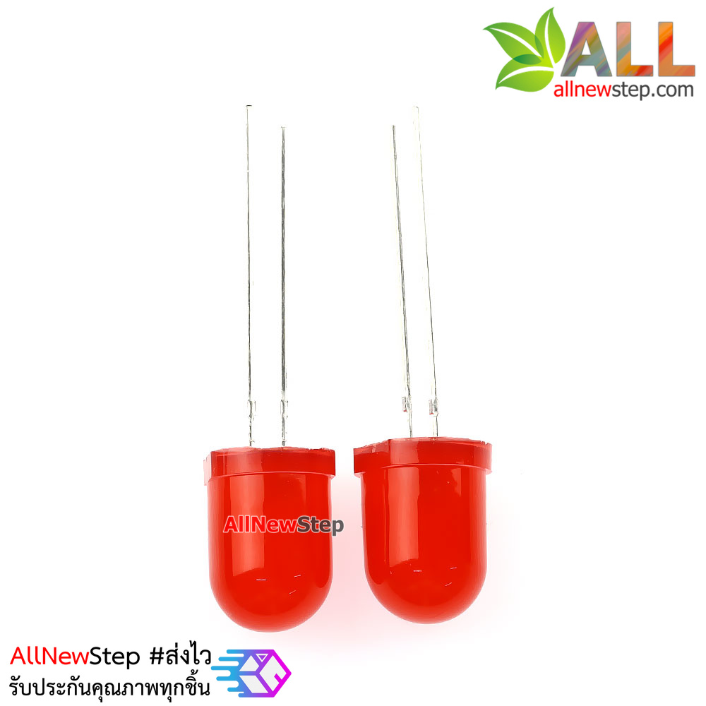 LED 10mm LED สีแดง จำนวน 2 ดวง