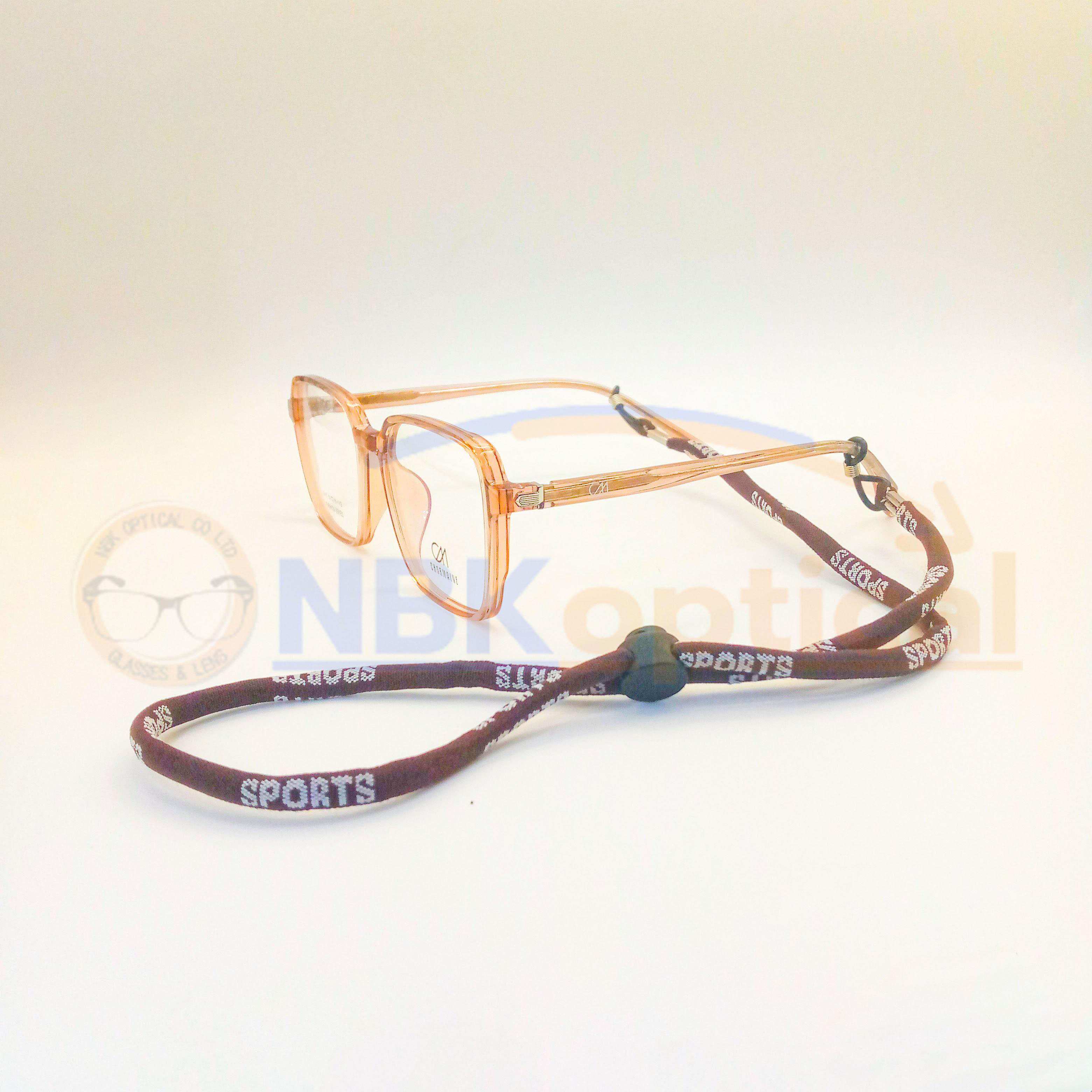 สายคล้องแว่นตาสีนํ้าตาลทรงสปอร์ต