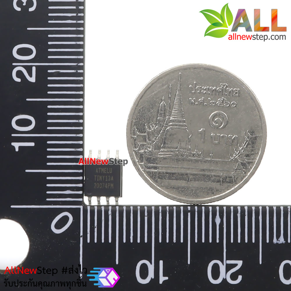 ATTINY13A ขนาดแพ็คเกจ SOP8 ATtiny13A-SOP8 ราคา 45 บาท