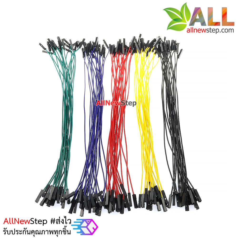 สายไฟผู้-เมีย สายไฟจัมเปอร์ 20cm 5 สี อย่างละ 20 เส้น รวม 100 เส้น