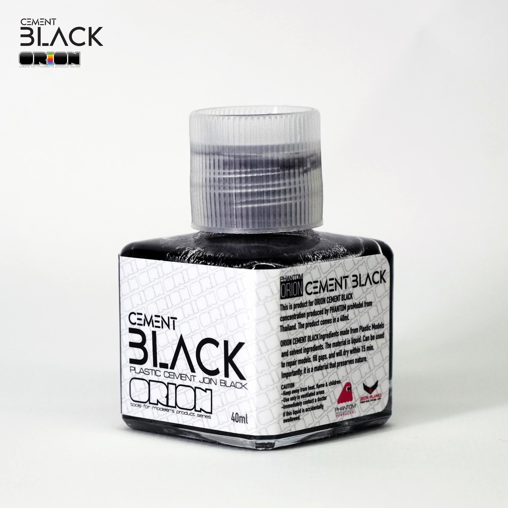 ORION Cement Black กาวเนื้อดำ สำหรับอุดขัด พลาสติกโมเดล ขนาด 40 ml