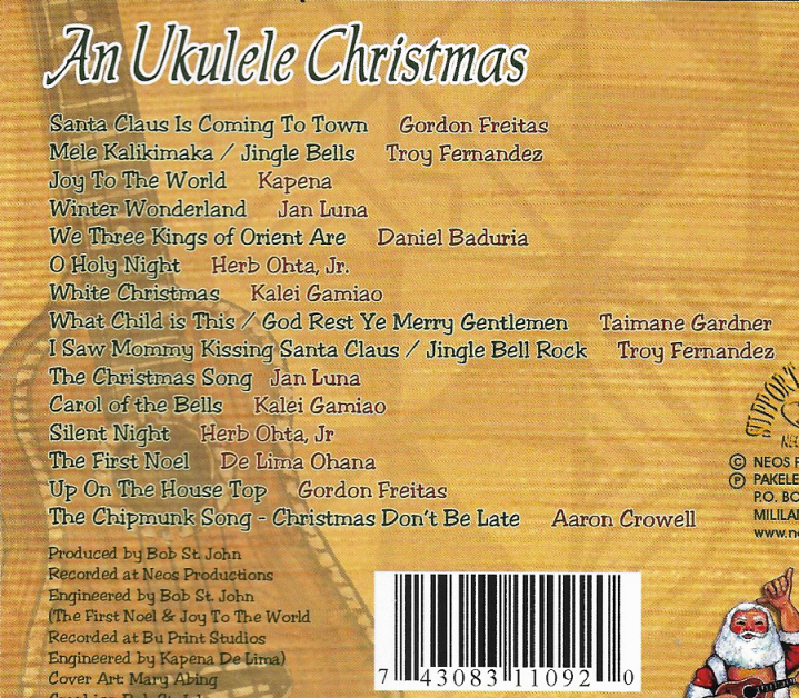 CD,An Ukulele Christmas (Christmas)(instrumental)(Various Artists)(USA)