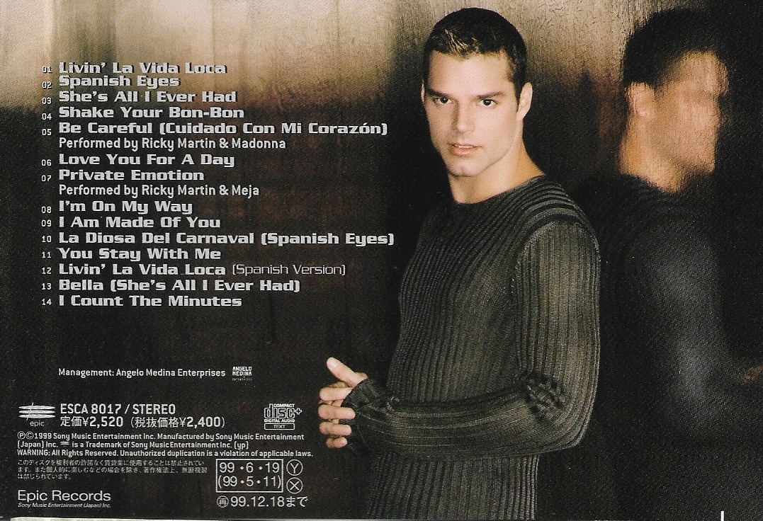 Used CD,Ricky Martin - Ricky Martin (A+)(1999)(Japan)